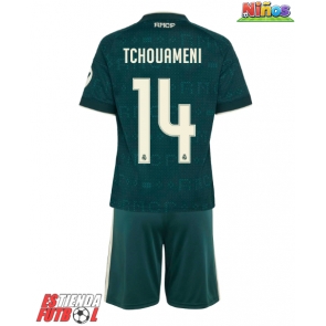 Real Madrid Aurelien Tchouameni #14 Segunda Equipación Niños 2026-27 Manga Corta (+ Pantalones cortos)